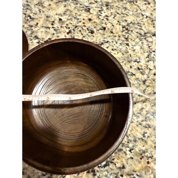 Wooden Brushed Lacquer Lidded Snack/Trinket Bowl - Picture 8 of 9